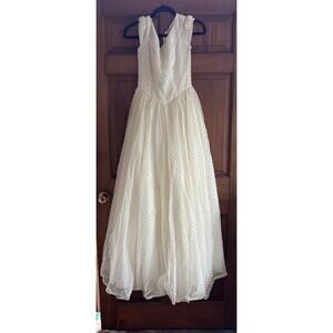 VTG 50’s Best & Co Fifth Ave Party / Wedding / Prom Dress Tulle Dotted Swiss